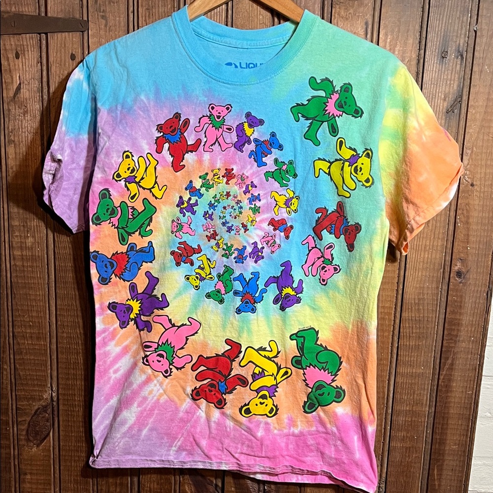 Vintage Liquid Blue Grateful Dead Dancing Bears Tee